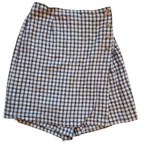 EXCHANGE Navy and White Plaid Skort
